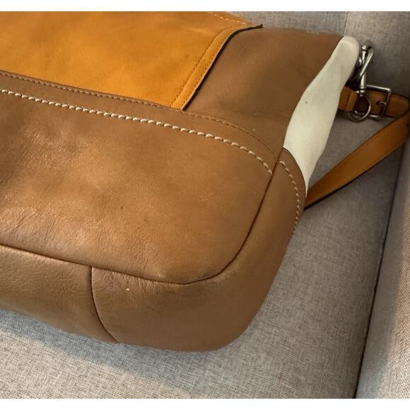 Coach Park Colorblock Brown Leather Hobo Bag 13.5"L x 3"W x 12.5"H Tote F24369 - Picture 9 of 14